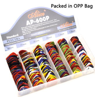 Lots of 100pcs Alice AP-P Smooth ABS Guitar Picks Assorted Colors 6 thicknesses