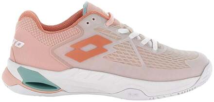 Lotto Mirage 100 II Tennisschoenen Dames-Wit,Koraal - 36.5
