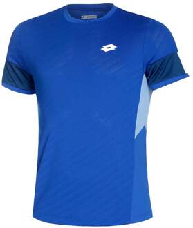 Lotto Tech 1 D1 T-shirt Heren-Blauw,Wit - S