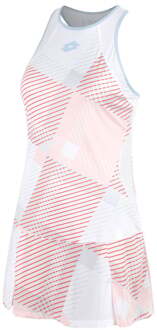 Lotto Tech IV D1 Jurk Dames-Roze,Wit - XL