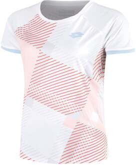 Lotto Tech IV D1 T-shirt Dames-Roze,Wit - XS,S,M,L,XL