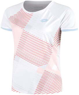 Lotto Tech IV D1 T-shirt Dames-Roze,Wit - XS
