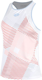Lotto Tech IV D1 Tanktop Dames-Roze,Wit - M
