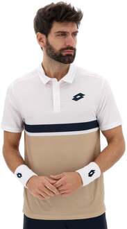 Lotto Tech V Polo Heren-Beige - L