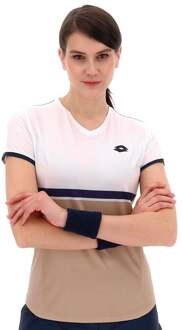 Lotto Tech V T-shirt Dames-Beige - L