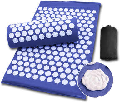 Lotus Acupuncture Massager Mat Set Relieve Stress Back Pain Acupressure Mat Pillow Cushion Massage For Body Neck Foot Relaxation