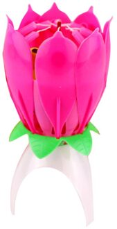 Lotus Bloem Festival Muziek Verjaardagstaart Kaarsen Decoratieve Music Party Single Layer Verjaardag Muziek Lotus Kaars Y