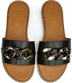 Lotus Cesena Sandalen Zwart - EU 39/ UK 6