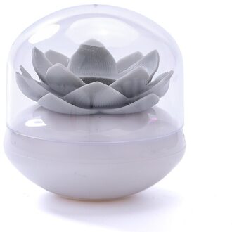Lotus Wattenstaafje Doos Wattenstaafje Holder Base Kamer Versieren Lotus Tandenstokers Houder Tandenstoker Case grijs L