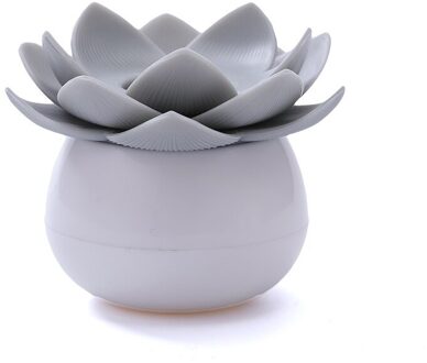 Lotus Wattenstaafje Doos Wattenstaafje Holder Base Kamer Versieren Lotus Tandenstokers Houder Tandenstoker Case grijs S