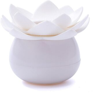 Lotus Wattenstaafje Doos Wattenstaafje Holder Base Kamer Versieren Lotus Tandenstokers Houder Tandenstoker Case wit S