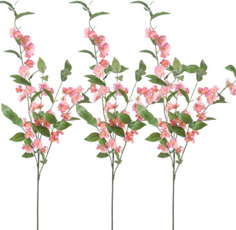 Louis Maes Bloesem kunstbloem/tak - 5x - appelbloesem roze - 85 cm