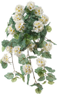 Louis Maes Geranium Kunstplant - wit - L41 cm