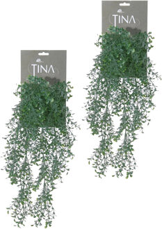 Louis Maes kunstplanten - 2x - Buxus - groen - hangende takken bos van 150 cm