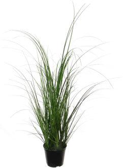 Louis Maes Quality kunstplant - Siergras bush sprieten - donkergroen - H65 cm - in pot