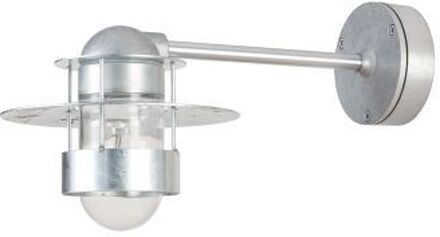 Louis Poulsen Albertslund Wall Long Wandlamp - Deels Mat glas - Gegalvaniseerd Grijs