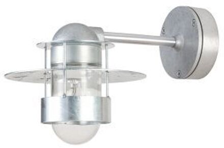 Louis Poulsen Albertslund Wall Short Wandlamp - Deels Mat glas - Gegalvaniseerd Grijs