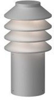 Louis Poulsen Bysted Garden Short Vloerlamp - 3000K Grondanker met adapter - Aluminium Grijs