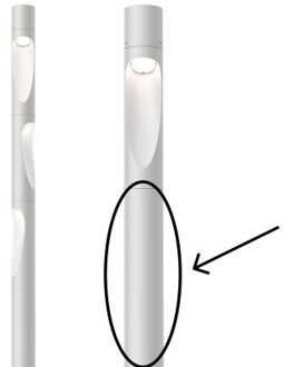 Louis Poulsen Flindt Plaza Mast - 3,5m - Voetplaat - Aluminium Grijs