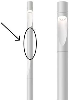 Louis Poulsen Flindt Plaza Tussenstuk - Geaard - Aluminium Grijs