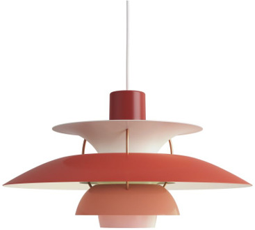 Louis Poulsen PH 5 hanglamp hues of red Rood