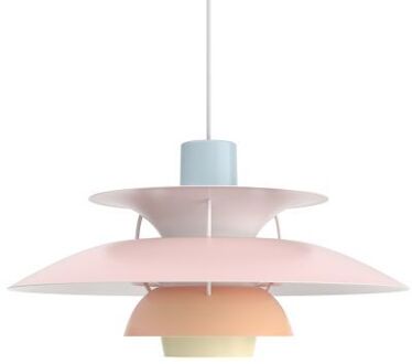 Louis Poulsen PH 5 Hanglamp - Pastel roze, blauw en perzik