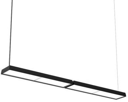 Louis Poulsen Slim Box Suspended Double Hanglamp - 3000K 4773lm Wireless Bluetooth - Micro Prismatic - Zwart