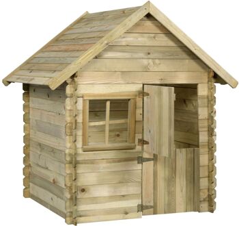 Louise Deluxe Houten Speelhuis 124 x 150 x 160 cm Naturel