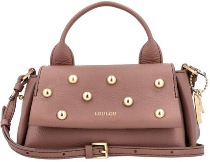 LOULOU ESSENTIELS Mae mocha mousse handtas dames Bruin - H 12 x B 20 x D 8 cm