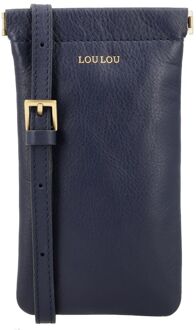 LOULOU ESSENTIELS Mia blue telefoontasje dames Blauw - H 20 x B 11.5 x D 0.5 cm