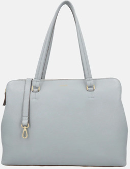 LOULOU ESSENTIELS Olivia shopper 15.6 inch blue aura Lichtblauw