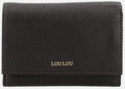 LOULOU ESSENTIELS Petite Fleur portemonnee S chocolate torte Donkerbruin