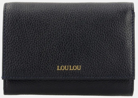 LOULOU ESSENTIELS Petite Fleur portemonnee S dark blue Blauw