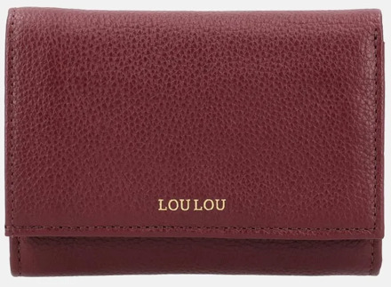 LOULOU ESSENTIELS Petite Fleur portemonnee S ruby Donker rood