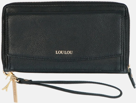 LOULOU ESSENTIELS SLB black polstasje dames portemonnee Zwart - H 11 x B 19 x D 4 cm