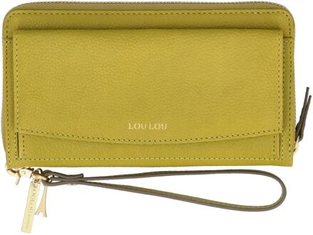 LOULOU ESSENTIELS SLB cress green polstasje dames portemonnee Groen - H 11 x B 19 x D 4 cm