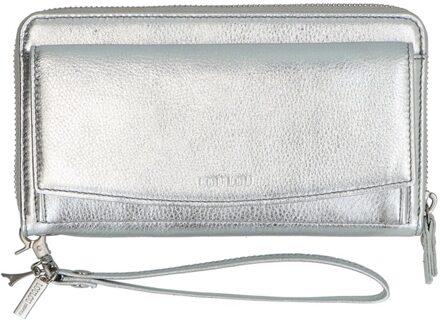 LOULOU ESSENTIELS SLB silver Dames portemonnee Zilver - H 11 x B 19 x D 4