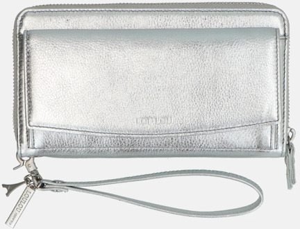 LOULOU ESSENTIELS SLB silver Dames portemonnee Zilver - H 11 x B 19 x D 4