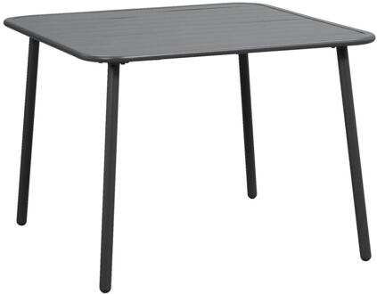Lounge Dinging Tafel Paris - 66x90x90 Cm - Aluminium - Zwart