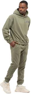 Lounge Fleece-trainingspak voor heren Kaki - S
