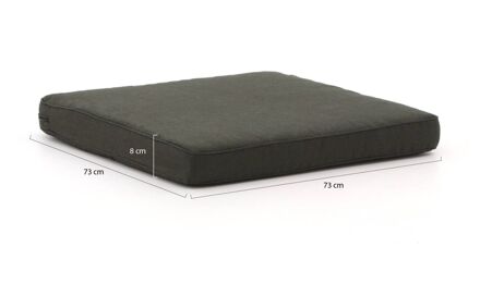 Lounge luxe Rib black - 73x73 - Zwart