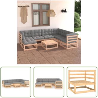 Lounge tuinset - Grenenhout - Grijs - 70 x 70 x 67 cm