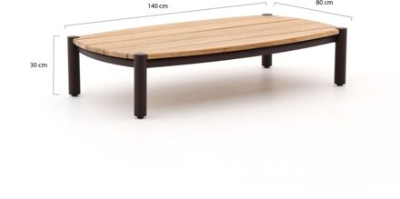 lounge tuintafel 140x80x30cm t.b.v. Cuore/Divina - Laagste prijsgarantie! Taupe