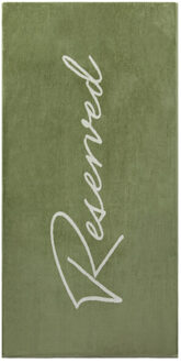 Lounge velours strandlaken Groen - One size