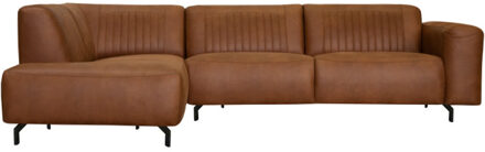 Loungebank Bolero chaise longue links | leer Kentucky cognac 09 | 2,15 x 2,75 mtr breed