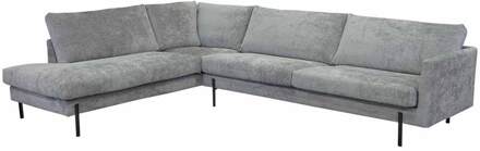 Loungebank chaise longue links Flyta | Feel Me Soft grijs 14 | 2,35 x 3,06 mtr breed