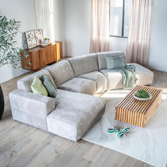 Loungebank 'Elise' links, kleur beige