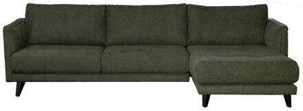 Loungebank Häftigt chaise longue rechts | Bloq Forest groen 162 | 2,62 x 1,50 mtr breed