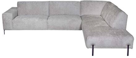 Loungebank Höft chaise longue rechts | stof Fusion grijs 149 | 2,99 x 2,20 mtr