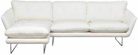 Loungebank Kuddar chaise longue links | stof Alpine Ivory wit 101 | 1,60 x 2,71 mtr breed